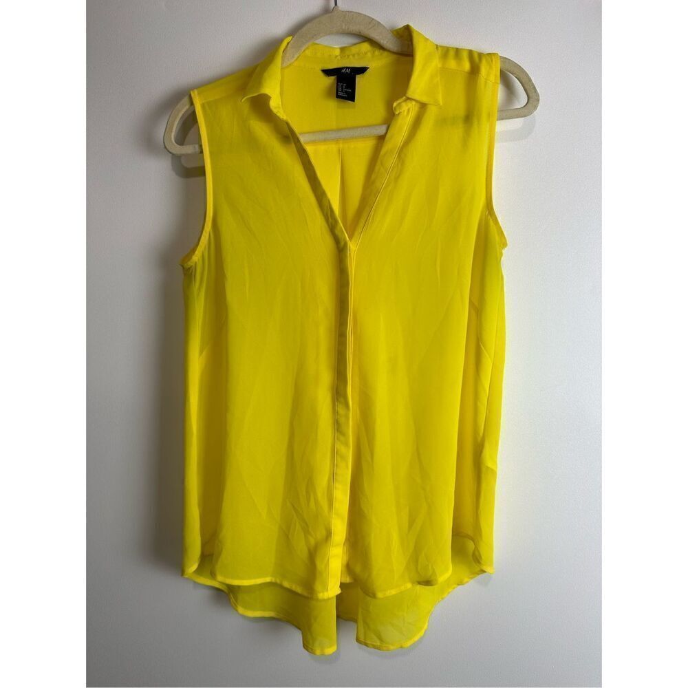 Yellow H&M button up blouse